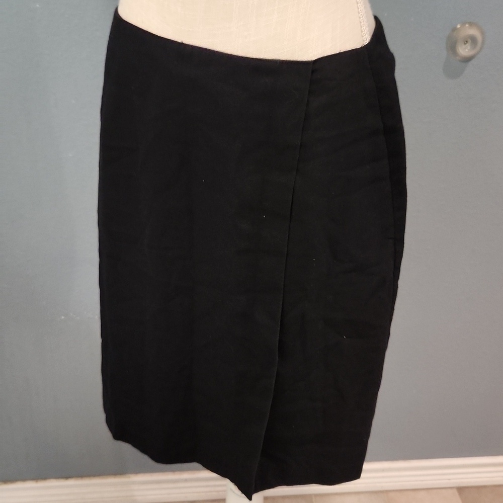 Vintage 90's Katie Lee black midi pencil maximalist formal classic skirt